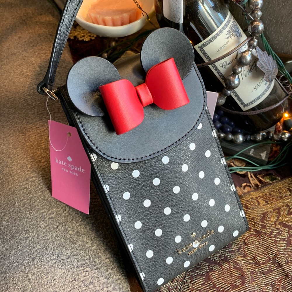 Authentic KATE SPADE Saffiano leather snap flap Minnie Bow crossbody - Picture 9 of 13